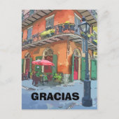 カフェインフランスのクォーター編集文字 ポストカード (正面)