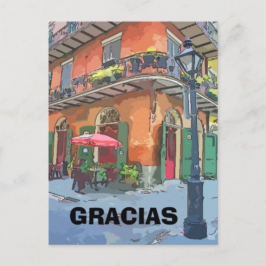 カフェインフランスのクォーター編集文字 ポストカード (正面)