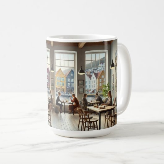 カフェインベルゲンノルウェー コーヒーマグカップ (正面右)