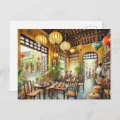 カフェインホイアンVietnam Water Color 絵を描's ポストカード (正面/裏面)