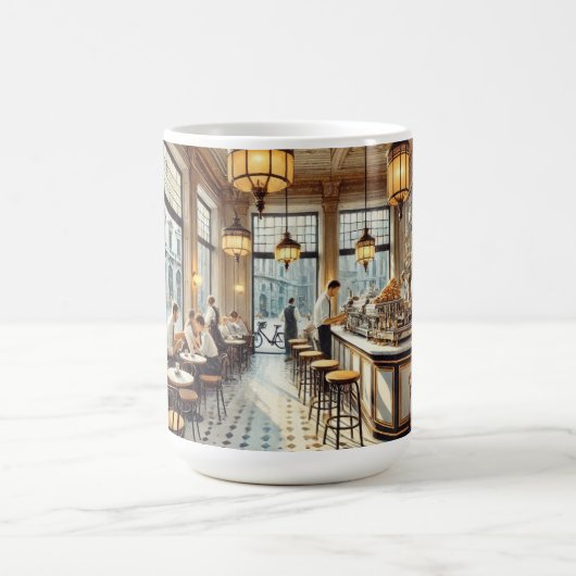 カフェインミラノウォーター絵を描カラーズマグ コーヒーマグカップ (中央)