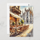 カフェインミラノウォーター絵を描カラーズマグ ポストカード (正面/裏面)