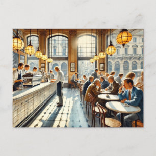 カフェインミラノウォーター絵を描カラーズマグ ポストカード