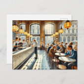 カフェインミラノウォーター絵を描カラーズマグ ポストカード (正面/裏面)