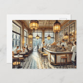 カフェインミラノウォーター絵を描カラーズマグ ポストカード (正面/裏面)