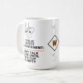 カフェインミーム&ジョークマグ | コーヒおもしろいー好きの贈り物 コーヒーマグカップ (正面左)