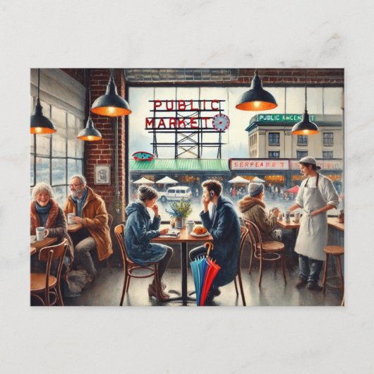 カフェインレインシアトル ポストカード (正面)