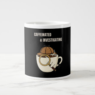 カフェイン中毒の探偵気分 | ほっこりミステリーコーヒー ジャンボコーヒーマグカップ
