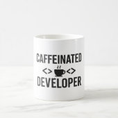カフェイン中毒の開発者 - コーディングコーヒーデザイン コーヒーマグカップ (中央)