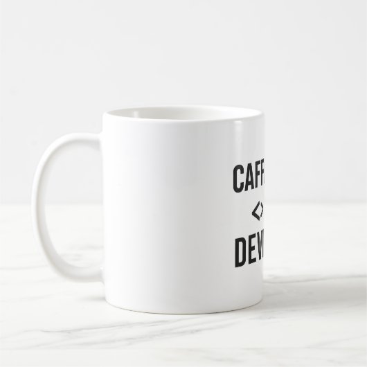 カフェイン中毒の開発者 - コーディングコーヒーデザイン コーヒーマグカップ (左)