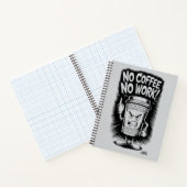 カフェイン中毒ユーモア ノートブック (内部)