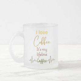 カフェイン中毒者のためのコーヒーユーモアのマグギフトアイディア フロストグラスマグカップ