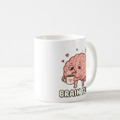カフェイン中毒者の脳 コーヒーマグカップ (正面右)