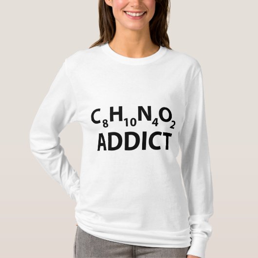 カフェイン中毒 Tシャツ (正面)
