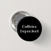 カフェイン依存症 おもしろ オフィスピンバックボタン 缶バッジ (正面&裏面)