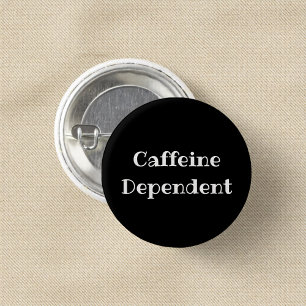 カフェイン依存症 おもしろ オフィスピンバックボタン 缶バッジ