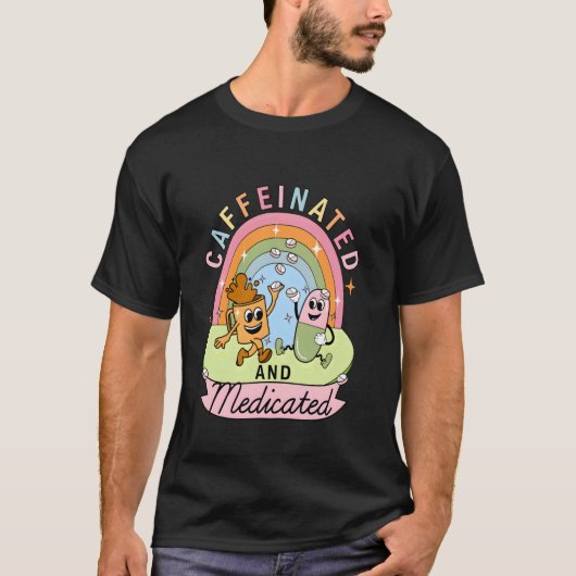 カフェイン入りで薬効成分入り Tシャツ (正面)