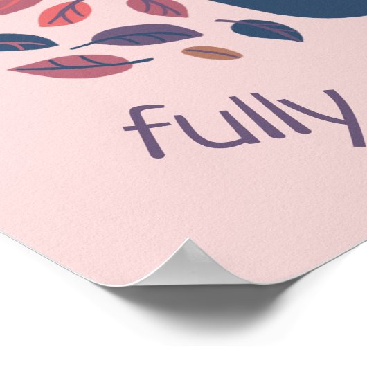 カフェイン入りの可愛いコーヒーの一日を楽カスタムしみたい ポスター (角)