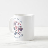 カフェイン入りの可愛い一日を楽しめカスタムる コーヒーマグカップ (正面左)