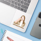 カフェイン入りの女王 シール (ノートパソコンとiPhone)