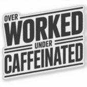 カフェイン入りはっきりした文字シール シール (正面)