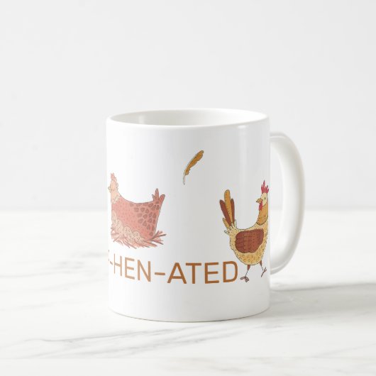 カフェイン入りチキン好おもしろいき コーヒーマグカップ (正面右)