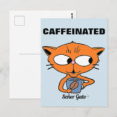 "カフェイン入り" セニョール・ガト コーヒーマグ ポストカード (正面/裏面)