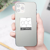 カフェイン分子の構造式 - C8H10N4O2 シール (スマートフォン)