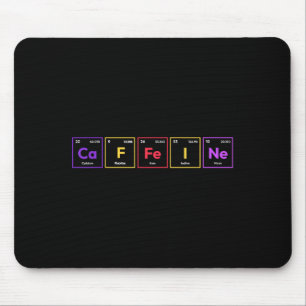 カフェイン分子コーヒー化学式化学薬品 マウスパッド