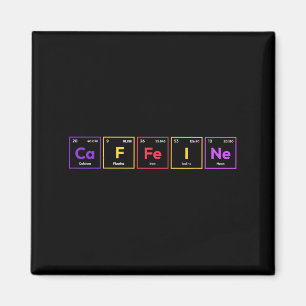 カフェイン分子コーヒー化学式化学薬品 マグネット