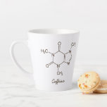 カフェイン分子コーヒー好きパーソナライズされた カフェラテマグ<br><div class="desc">カフェイン分子コーヒー好きのパーソナライズされたデザイン。</div>