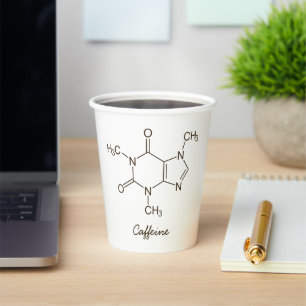 カフェイン分子コーヒー好パーソナライズされたき 紙コップ