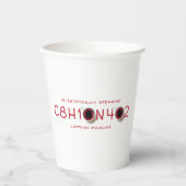 カフェイン分子コーヒー式 紙コップ (正面)