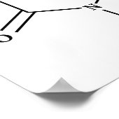 カフェイン分子ポスター ポスター (角)