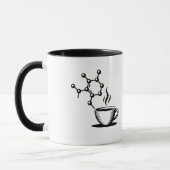 カフェイン分子マグカップ 化学式 コーヒー マグカップ (左)