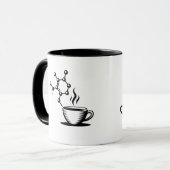 カフェイン分子マグカップ 化学式 コーヒー マグカップ (正面左)