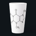 カフェイン分子化学コーヒー原子 カフェラテマグ<br><div class="desc">カフェイン分子化学コーヒー原子ギフトアイディア。コーヒ素晴らしー愛好家への贈り物、化学先生への贈り物、化学学生への贈り物、素晴らしい科学ギフトアイディア!</div>