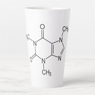 カフェイン分子化学コーヒー原子 カフェラテマグ