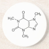 カフェイン分子化学コーヒー原子 コースター (正面)