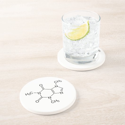 カフェイン分子化学コーヒー原子 コースター (側面)