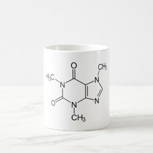 カフェイン分子化学コーヒー原子 コーヒーマグカップ