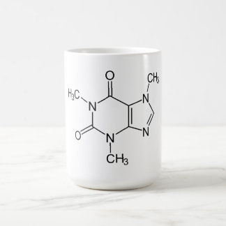 カフェイン分子化学コーヒー原子 コーヒーマグカップ