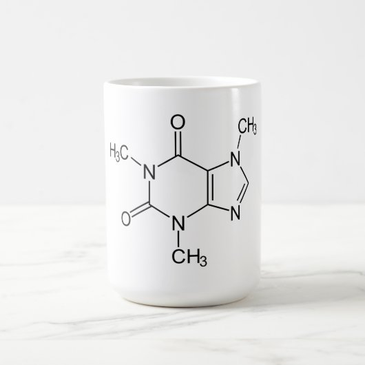 カフェイン分子化学コーヒー原子 コーヒーマグカップ (中央)