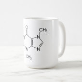 カフェイン分子化学コーヒー原子 コーヒーマグカップ (正面右)
