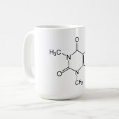 カフェイン分子化学コーヒー原子 コーヒーマグカップ (正面左)