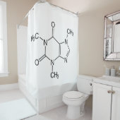 カフェイン分子化学コーヒー原子 シャワーカーテン (インサイチュ)