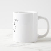カフェイン分子化学コーヒー原子 ジャンボコーヒーマグカップ (右)