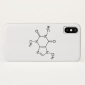 カフェイン分子化学コーヒー原子 Case-Mate iPhoneケース (裏面(横))
