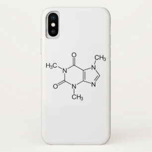 カフェイン分子化学コーヒー原子 iPhone X ケース