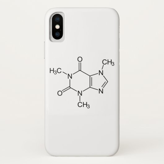 カフェイン分子化学コーヒー原子 Case-Mate iPhoneケース (裏面)